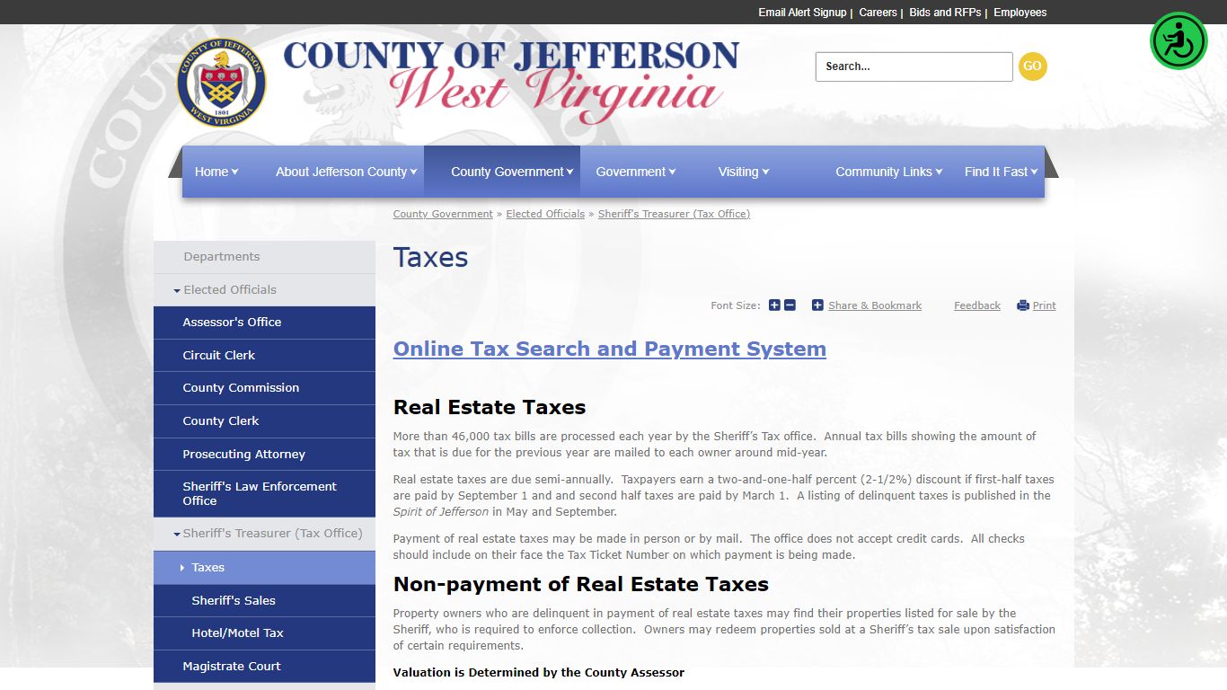 Taxes | Jefferson County Commission, WV